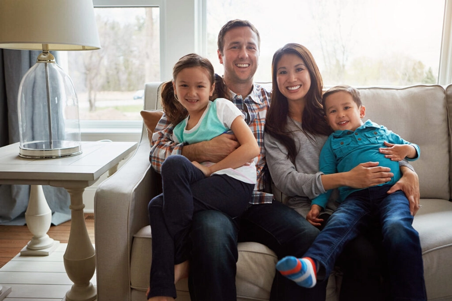Whitmore Air - Happy Family with new air conditioning